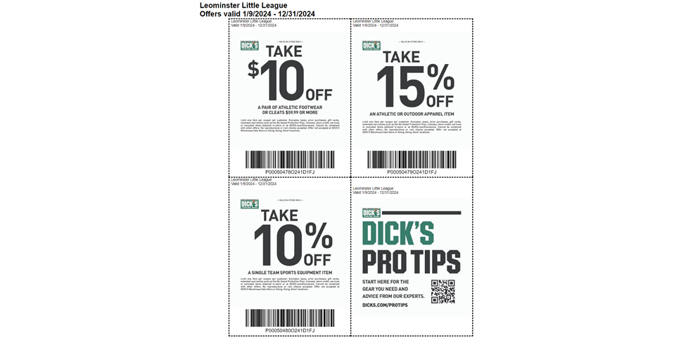 Bookmark these coupons for Dick's Sporting Goods!
