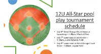 12U All-Star pool play schedule